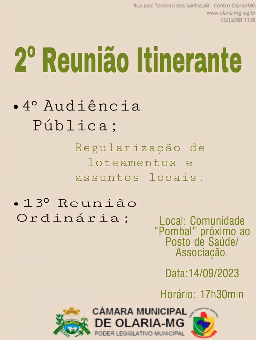 2º Reunião Itinerante