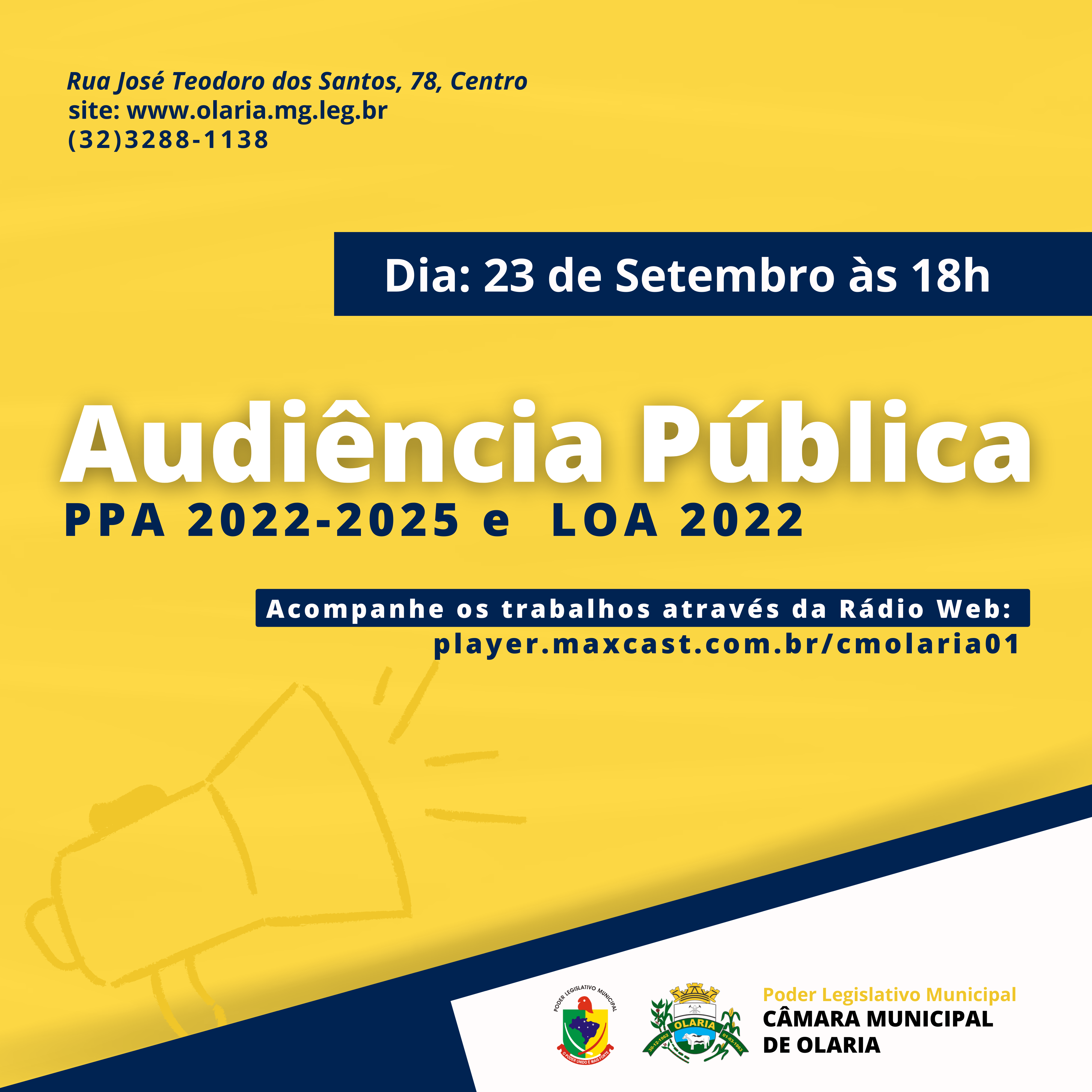 Audiência Pública de cunho informativo e participativo para elaboração do PPA 2022-2025 e da LOA 2022 