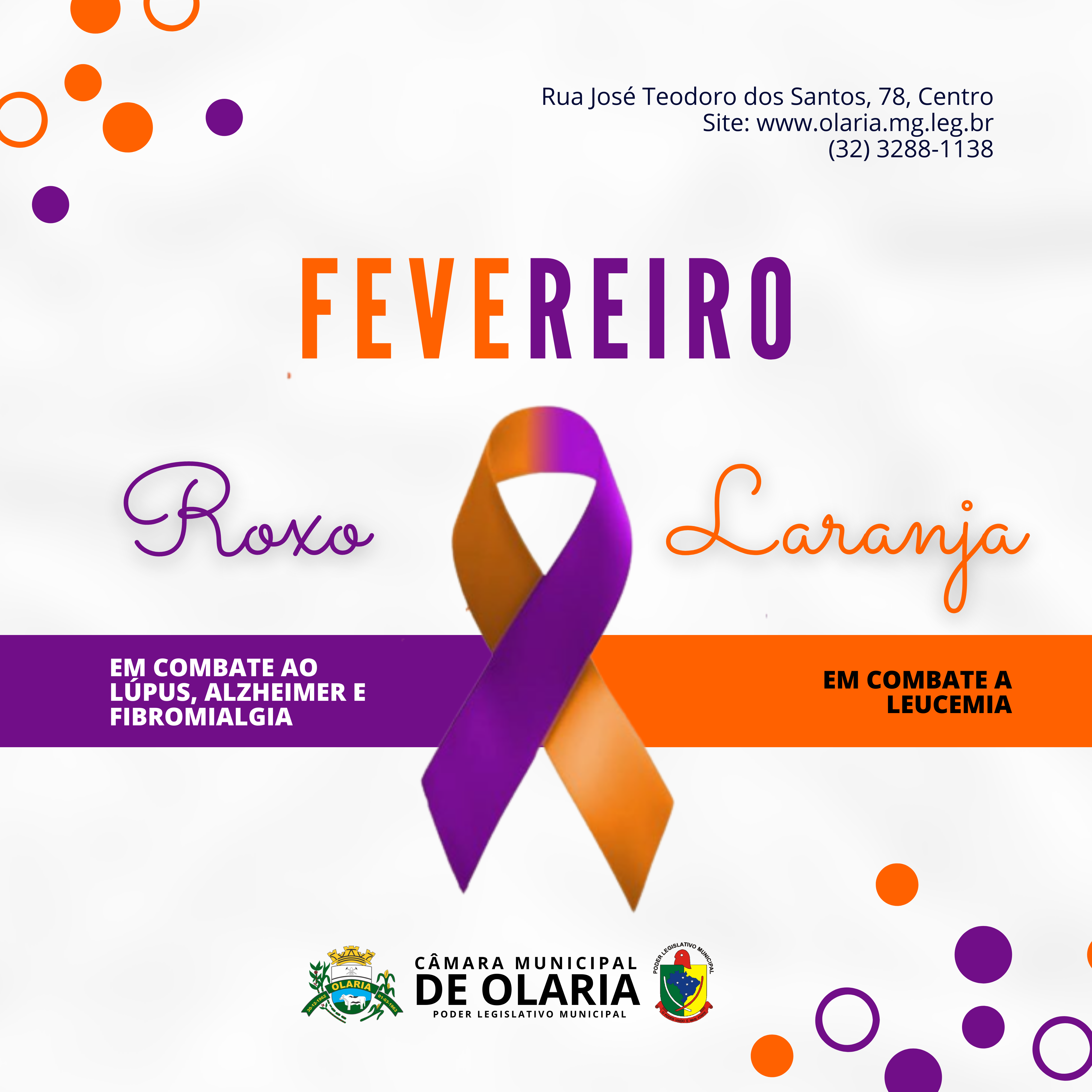 Fevereiro roxo e laranja