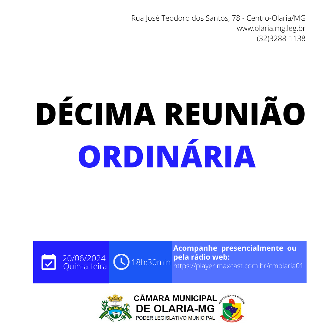 10ª Reunião Ordinária de 2024