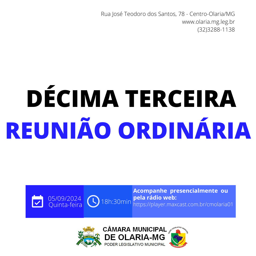 13ª Reunião Ordinária de 2024