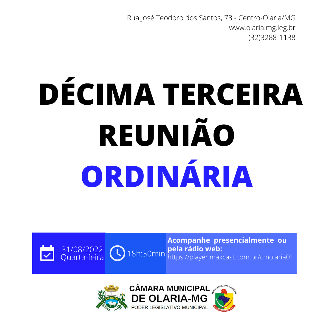 13ª Reunião Ordinária