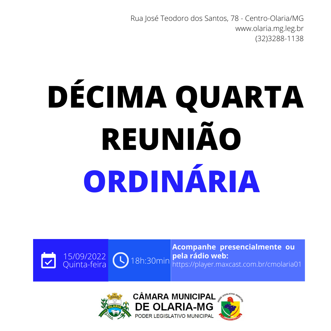 14ª Reunião Ordinária