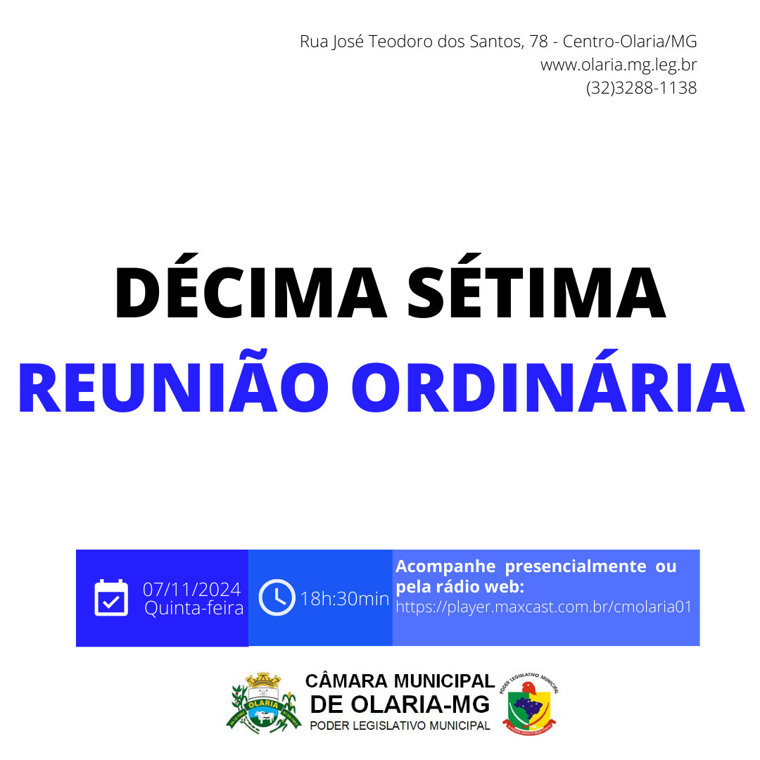 17ª Reunião Ordinária de 2024