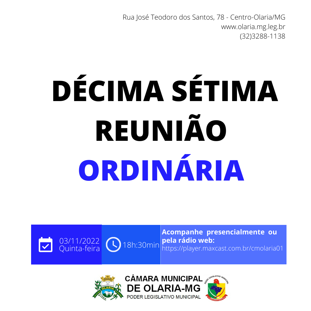 17ª Reunião Ordinária