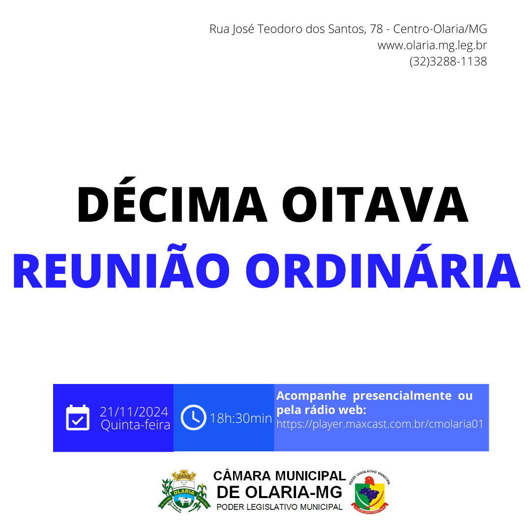 18ª Reunião Ordinária de 2024