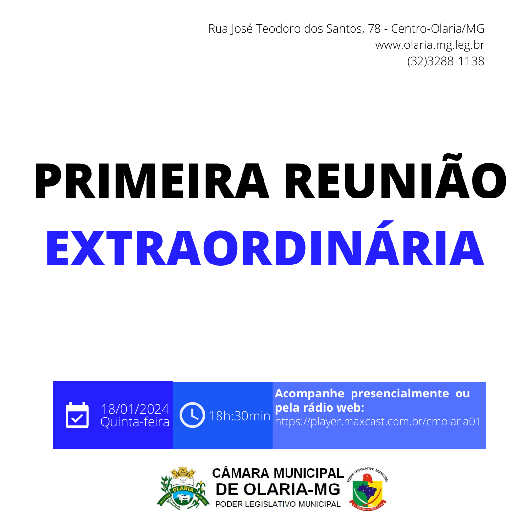 1ª Reunião Extraordinária de 2024