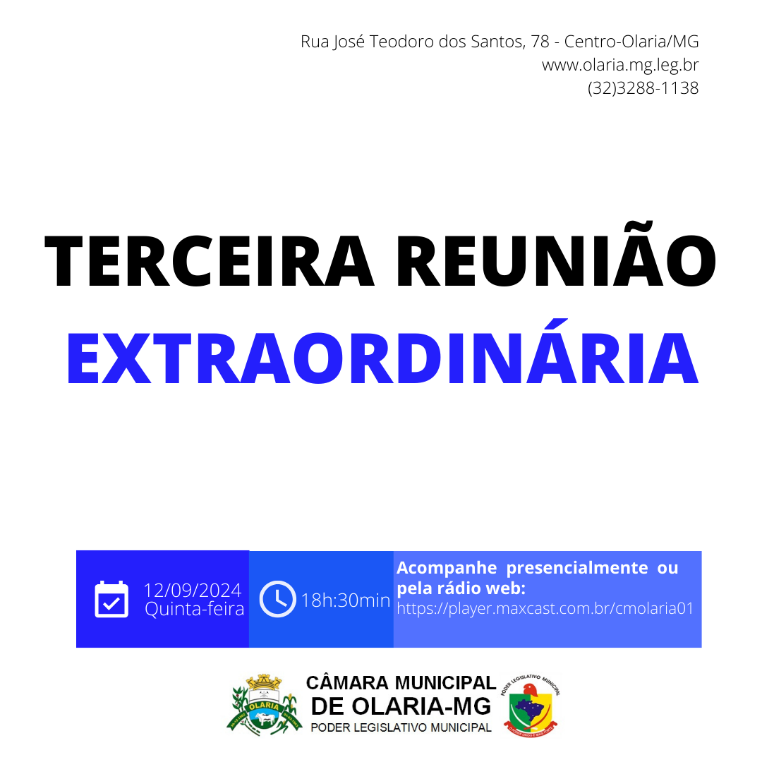 3ª Reunião Extraordinária de 2024