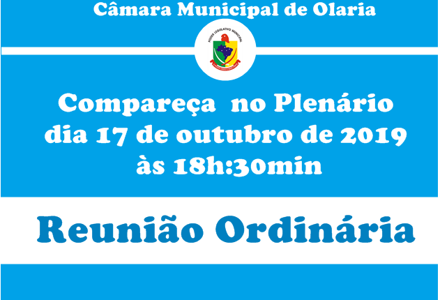 Convite 16ª Reunião Ordinária de 2019