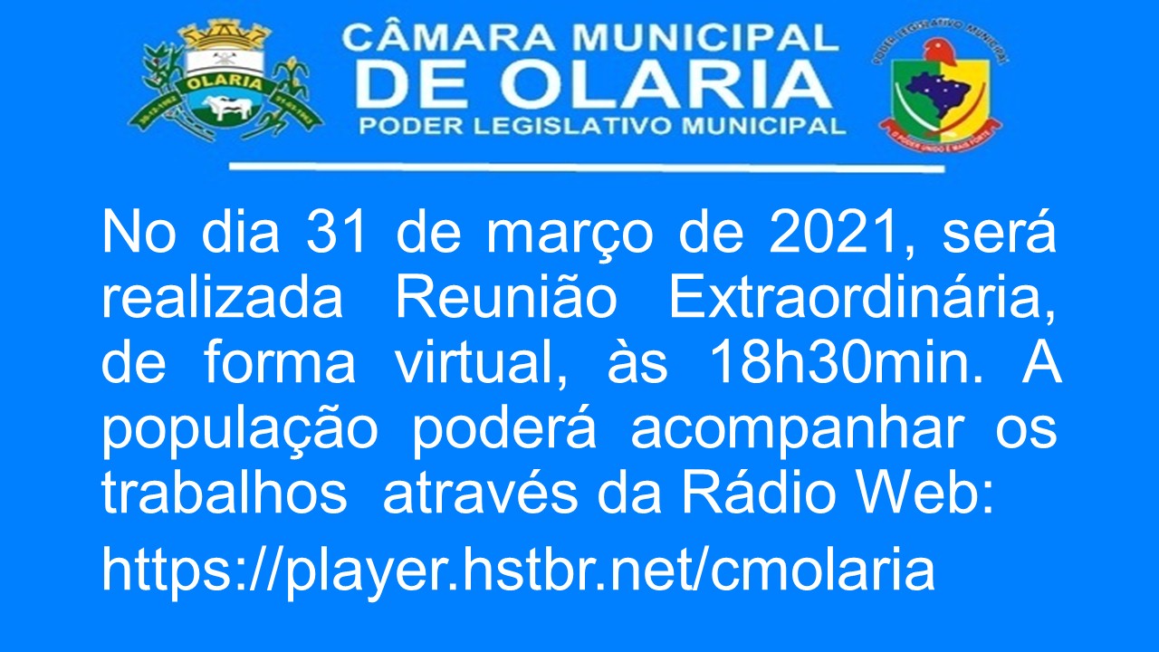 Convite para 3ª Reunião Extraordinária