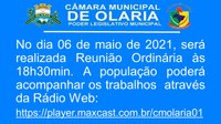 Convite para 9ª Reunião Ordinária