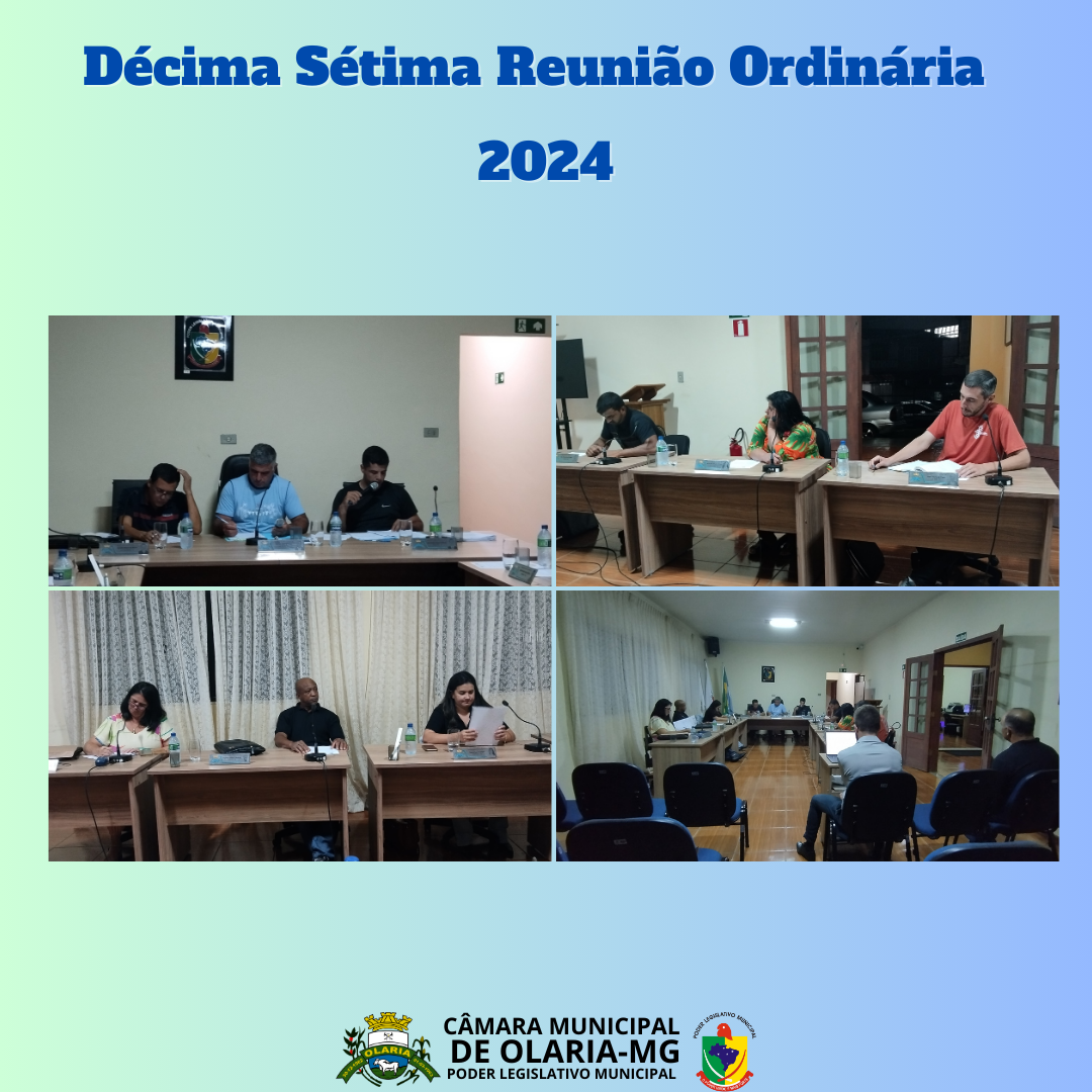 No dia 07/11/2024, ocorreu a 17ª Reunião Ordinária 