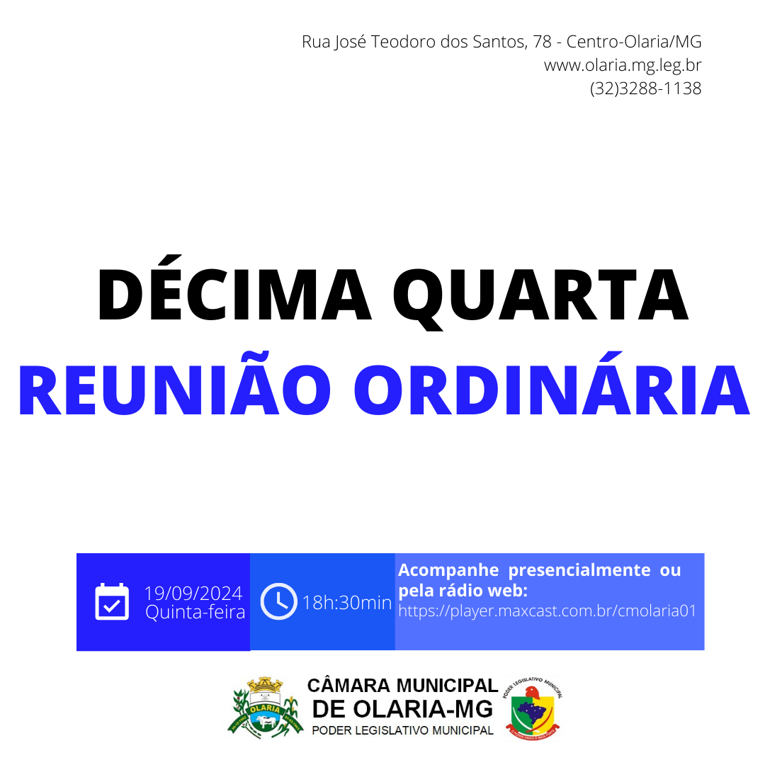 14ª Reunião Ordinária de 2024